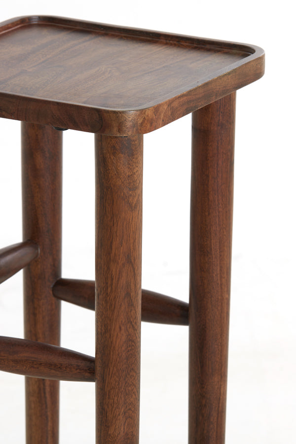 Acacia Wood Pedestal 42x42x100 cm – Qiano Collection