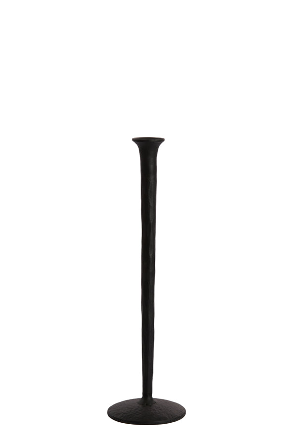 Elegant Matt Black Candle Holder - 42cm Tall
