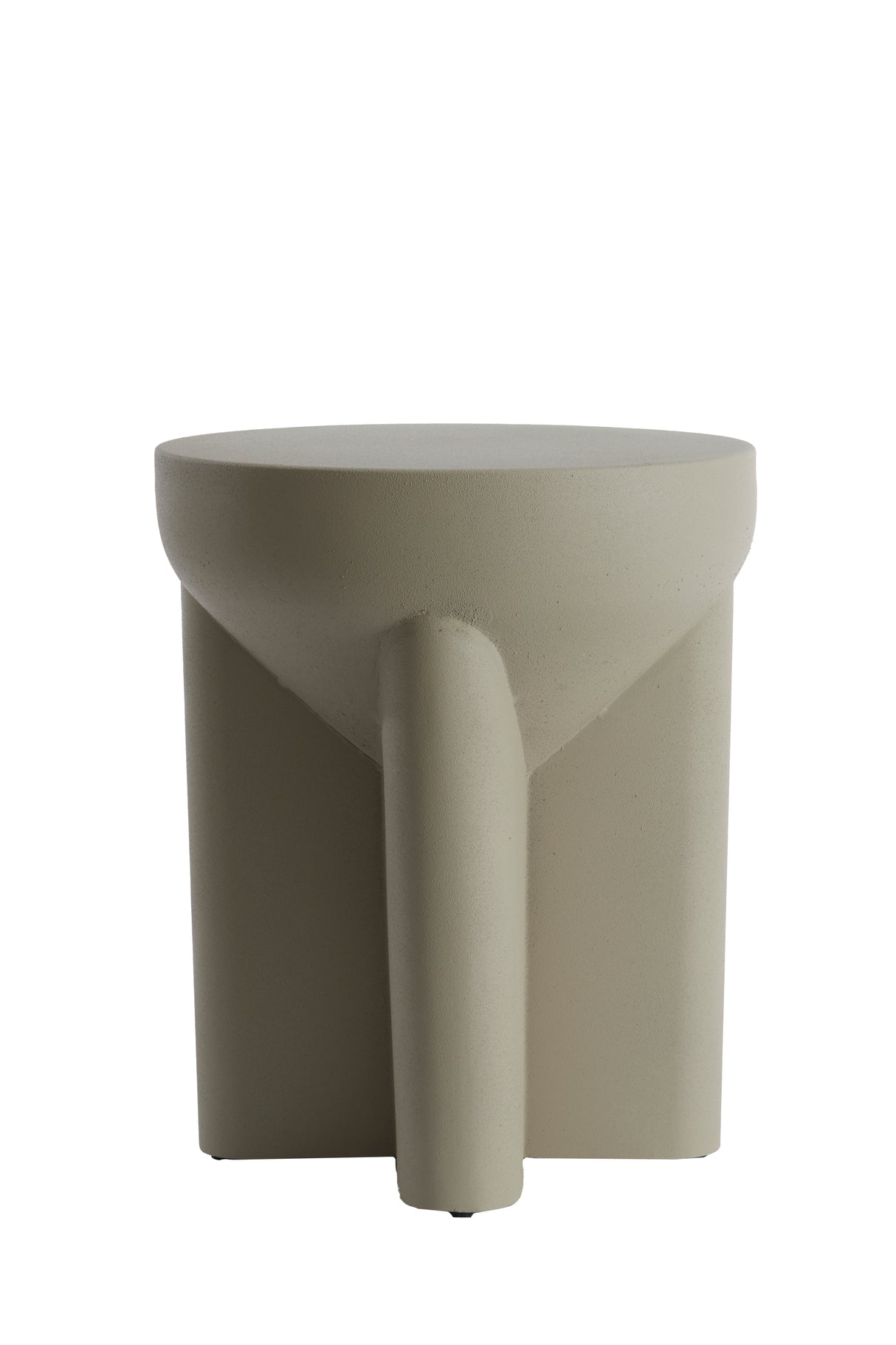 Compact Mikado Side Table in Matte Light Grey Finish (Ø36x42 cm)
