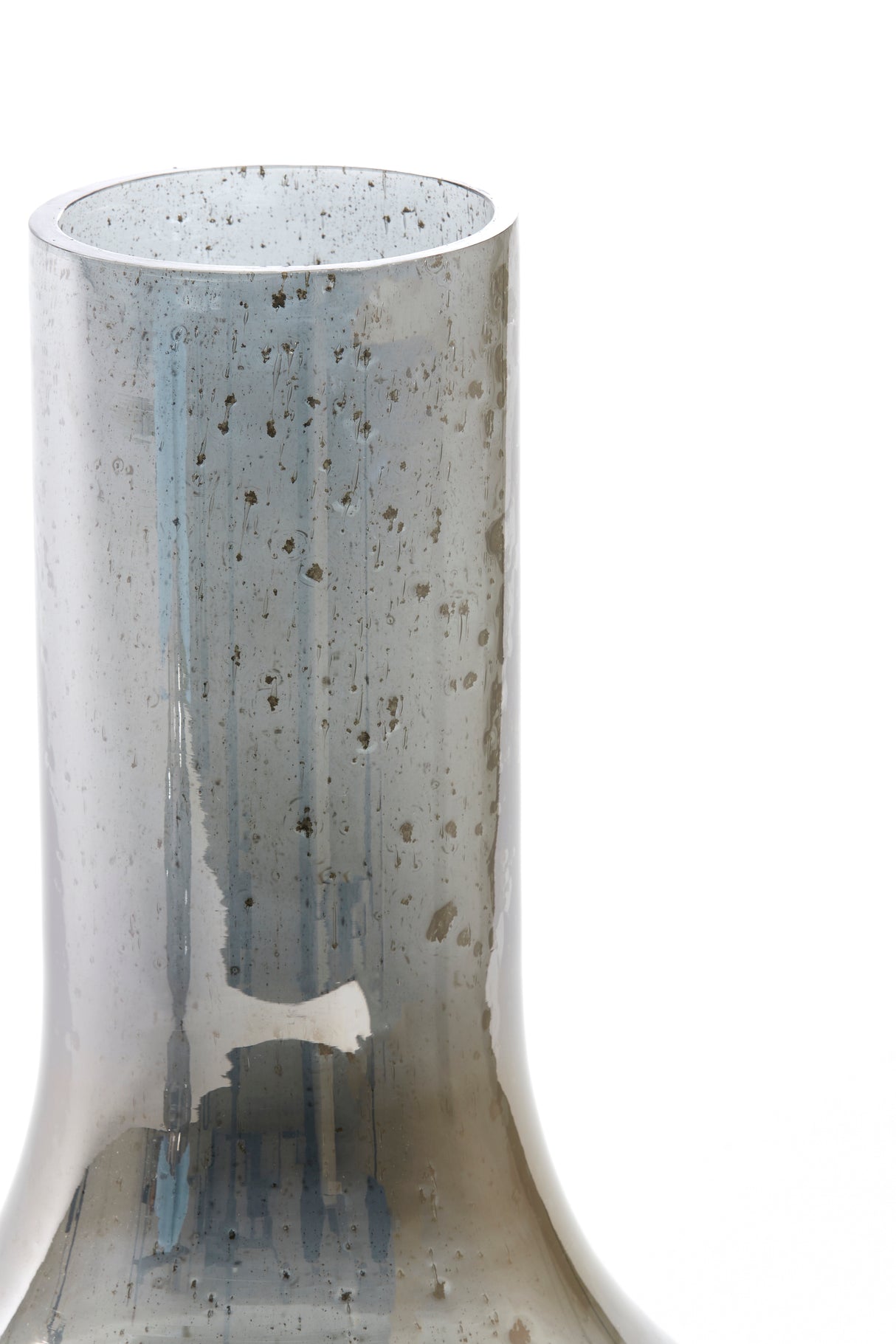 Smoked Stone Finish Glass Vase Ø25x40 cm Leanna