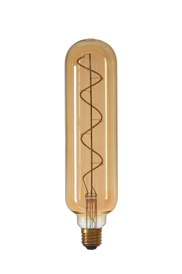 Amber Glow LED Filament Tube Ø6.5x26cm – 4W E27 Dimmable