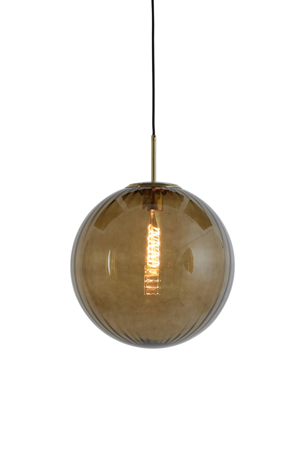 Pendant Light in Brown and Gold Magdala Glass, 40 cm Diameter