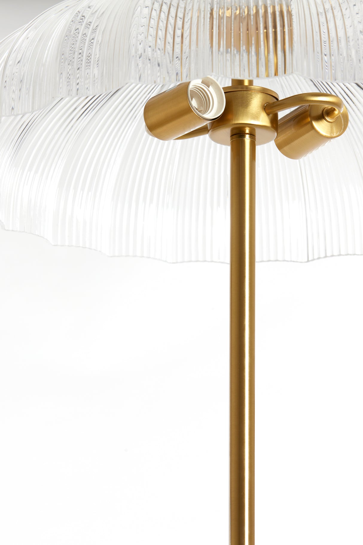 Golden Glow Twin-Glass Floor Lamp, 155 cm