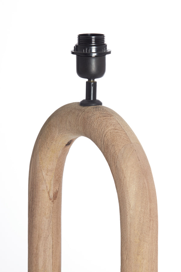 Natural Wood Matt Finish Lamp Base 30x12x59 cm