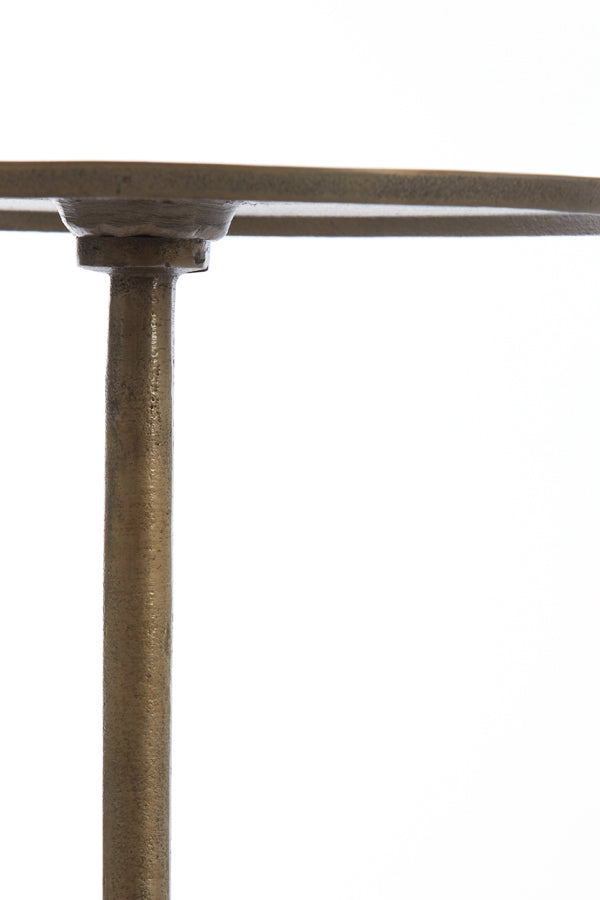 Antique Bronze Dimphy Round Side Table - 35x50 cm