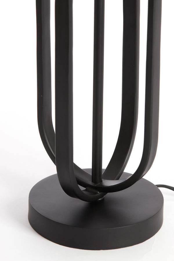 Matte Black Aster Lamp Base, 16x55 cm