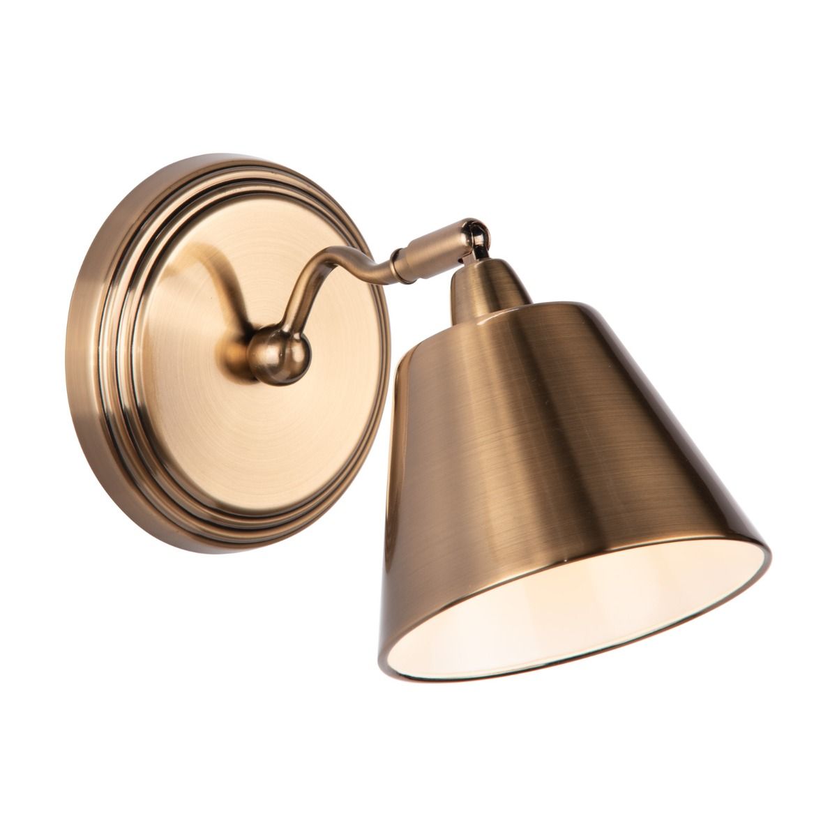 Kempten Single Wall Spotlight Antique Brass