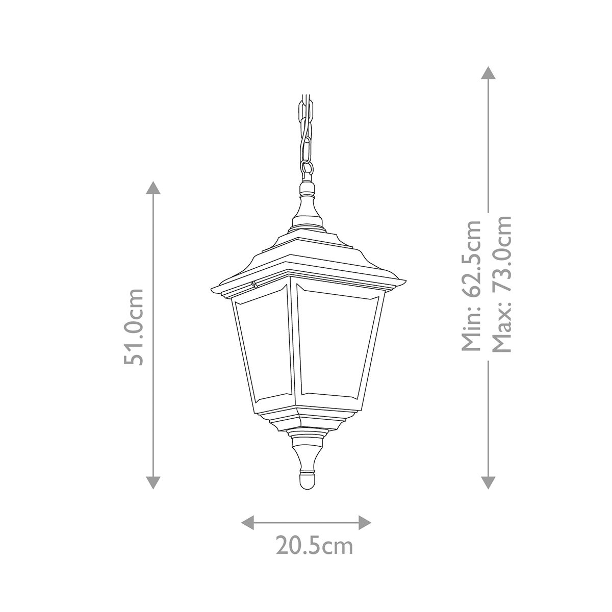Kerry Coastal Black Chain Lantern