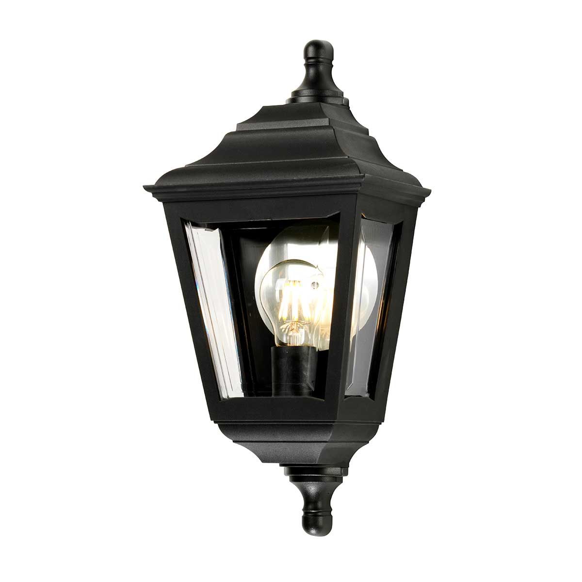Kerry Coastal Black Flush Mount Lantern
