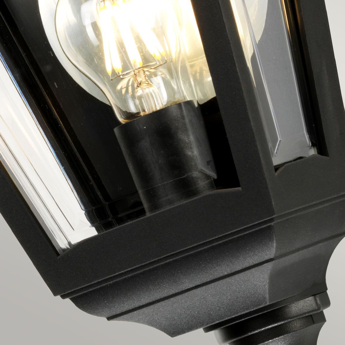 Kerry Coastal Black Flush Mount Lantern