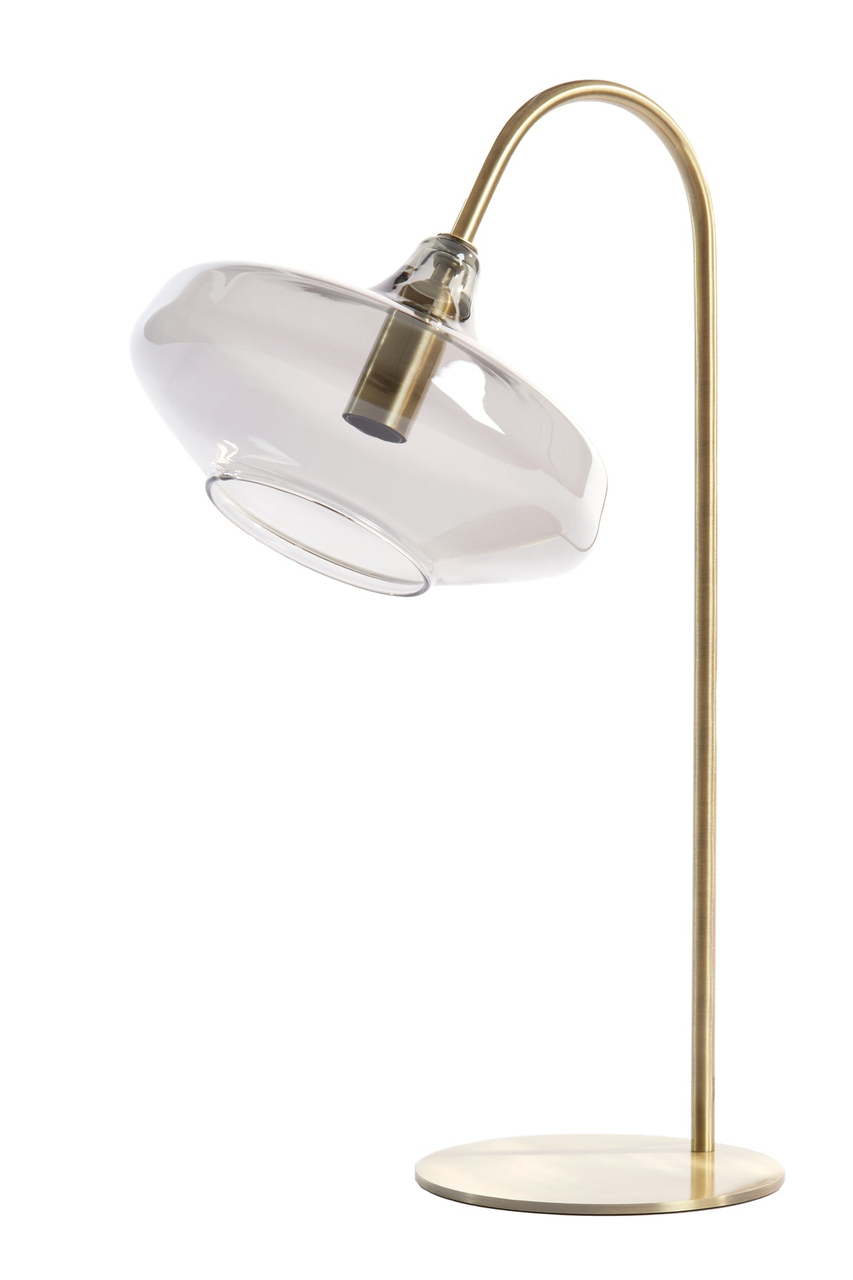 Solna Antique Bronze and Smoked Glass Table Lamp - E14, 31x22x50 cm