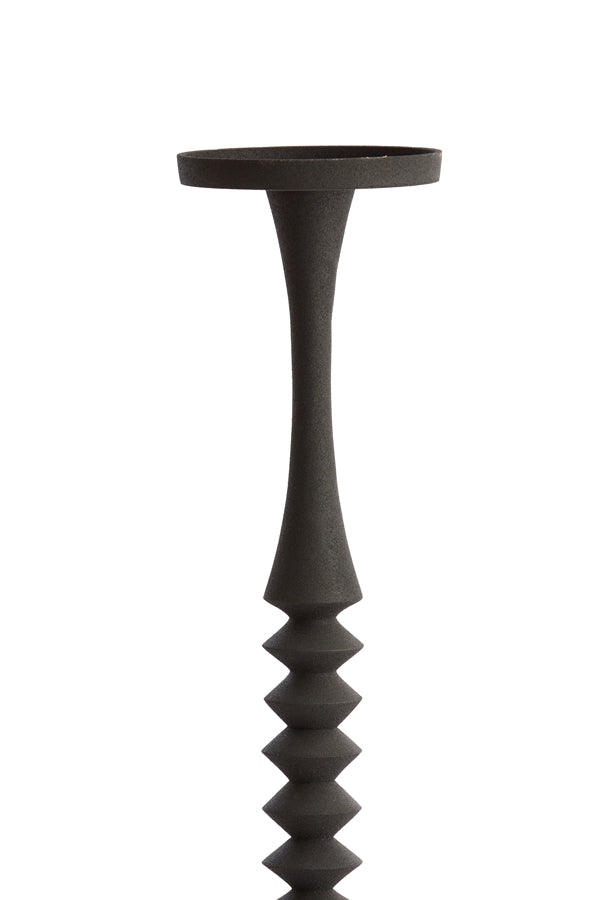 Tall Matte Black Candle Holder - 51cm Diameter 11cm