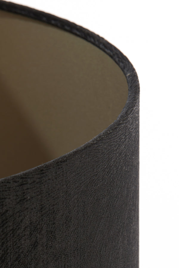 Elegant Black Lubis Cylinder Lampshade 50x50x38 cm