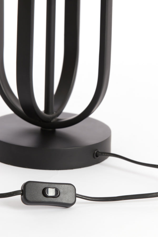 Matte Black Aster Lamp Base, 16x55 cm