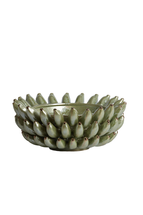 Emerald Pearl Ceramic Bowl Ø34x15 cm - Zita Collection