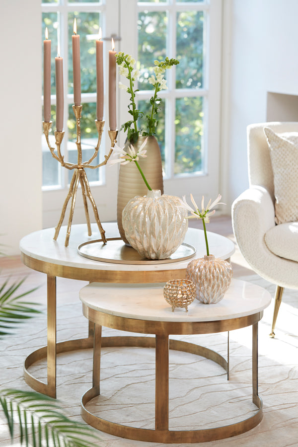 Antique Gold Tealight Holder Ø10x9 cm - Purcina Edition