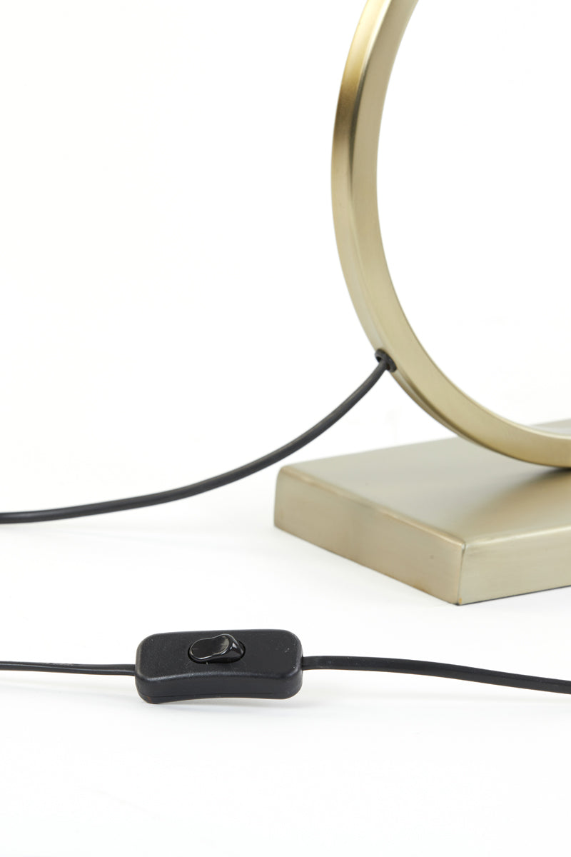 Elegant Light Gold Lamp Base with Textured Design - 30x13x37 cm