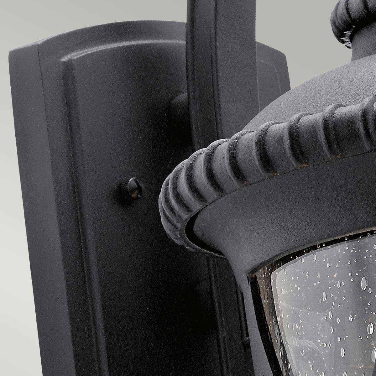 Admirals Cove Outdoor Vintage Wall Lantern in Textured Black