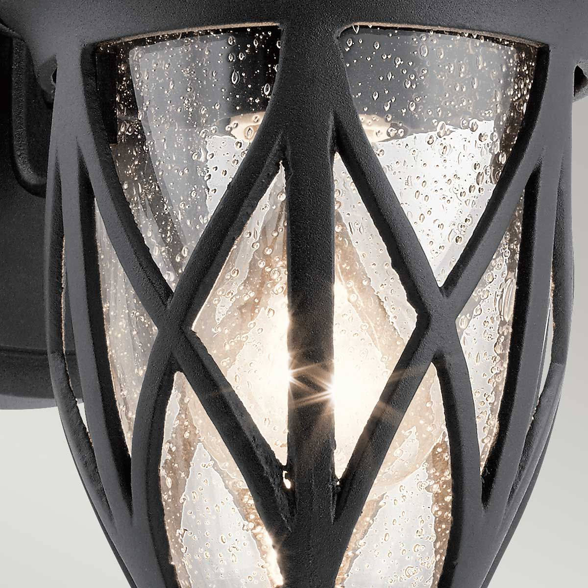 Admirals Cove Textured Black Outdoor Wall Lantern