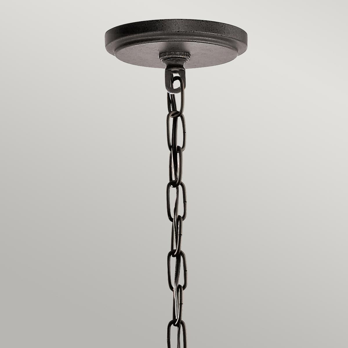 Ahrendale Rustic Gothic Aged Wood and Iron 4-Light Ceiling Fixture
