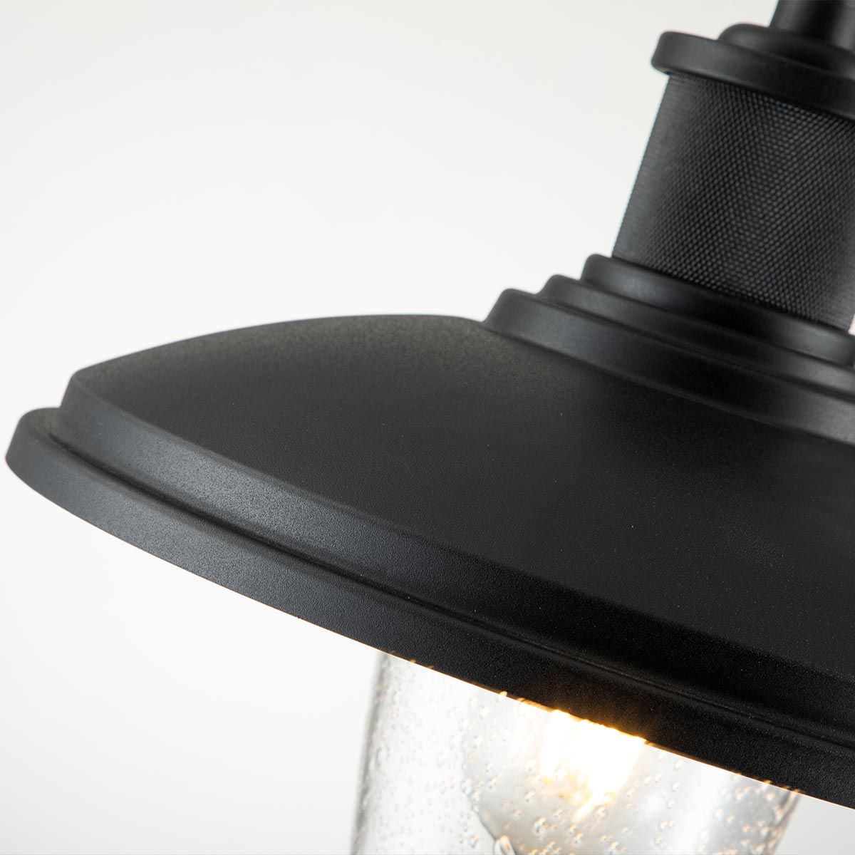 Elegant Allenbury Exterior Wall Lantern in Textured Black Finish