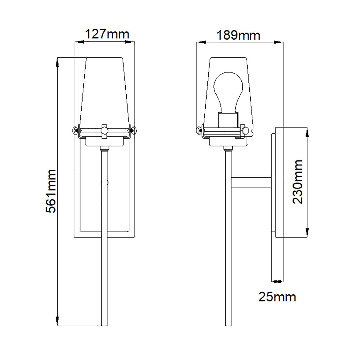 Sleek Alton Chrome Wall Light with Industrial Charm