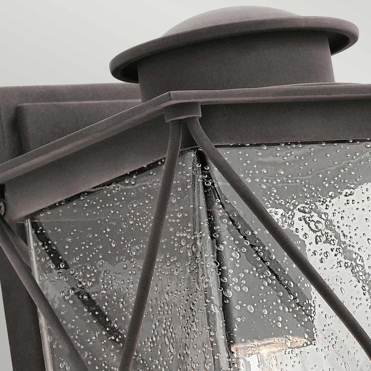 Argyle Outdoor Lantern Wall Light in Weathered Zinc Finish