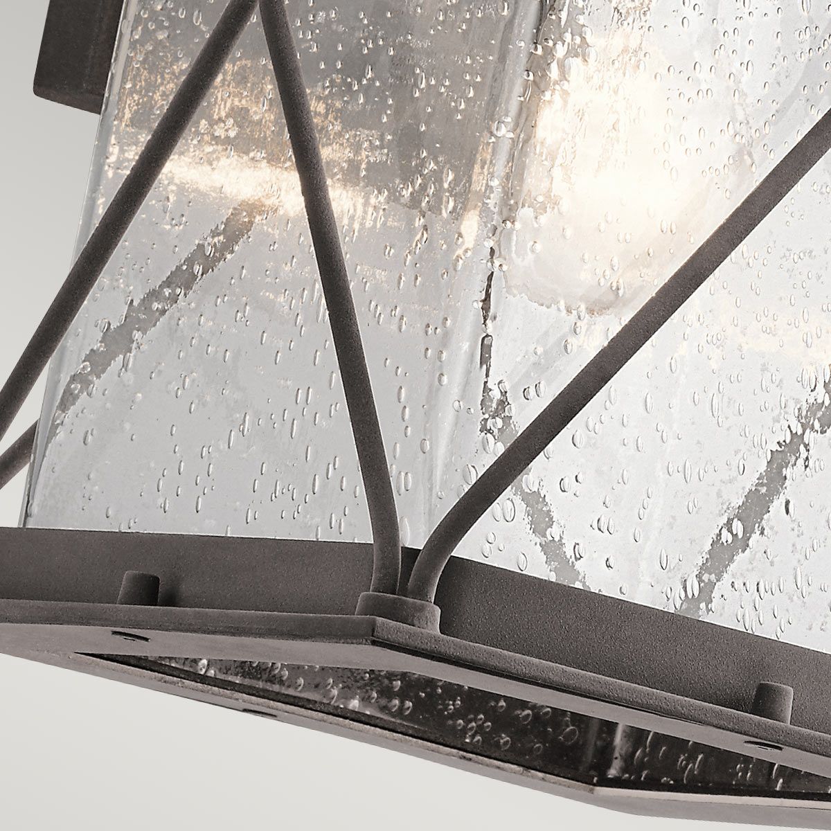 Argyle Outdoor Lantern Wall Light in Weathered Zinc Finish