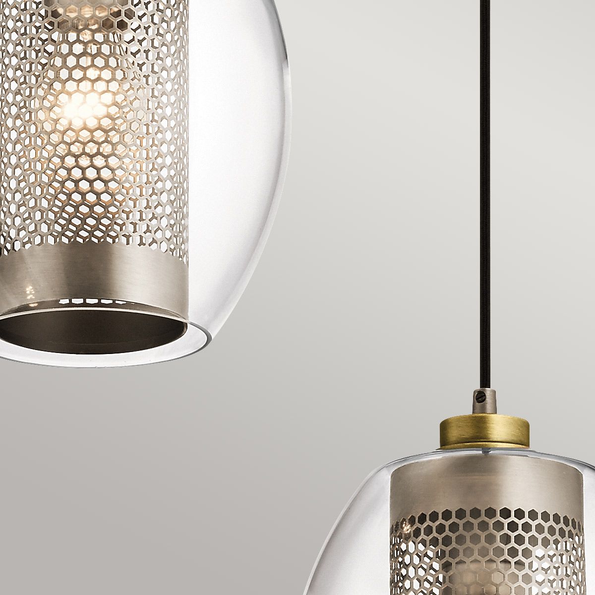 Asher 3 Light Pendant Rectangle Antique Pewter