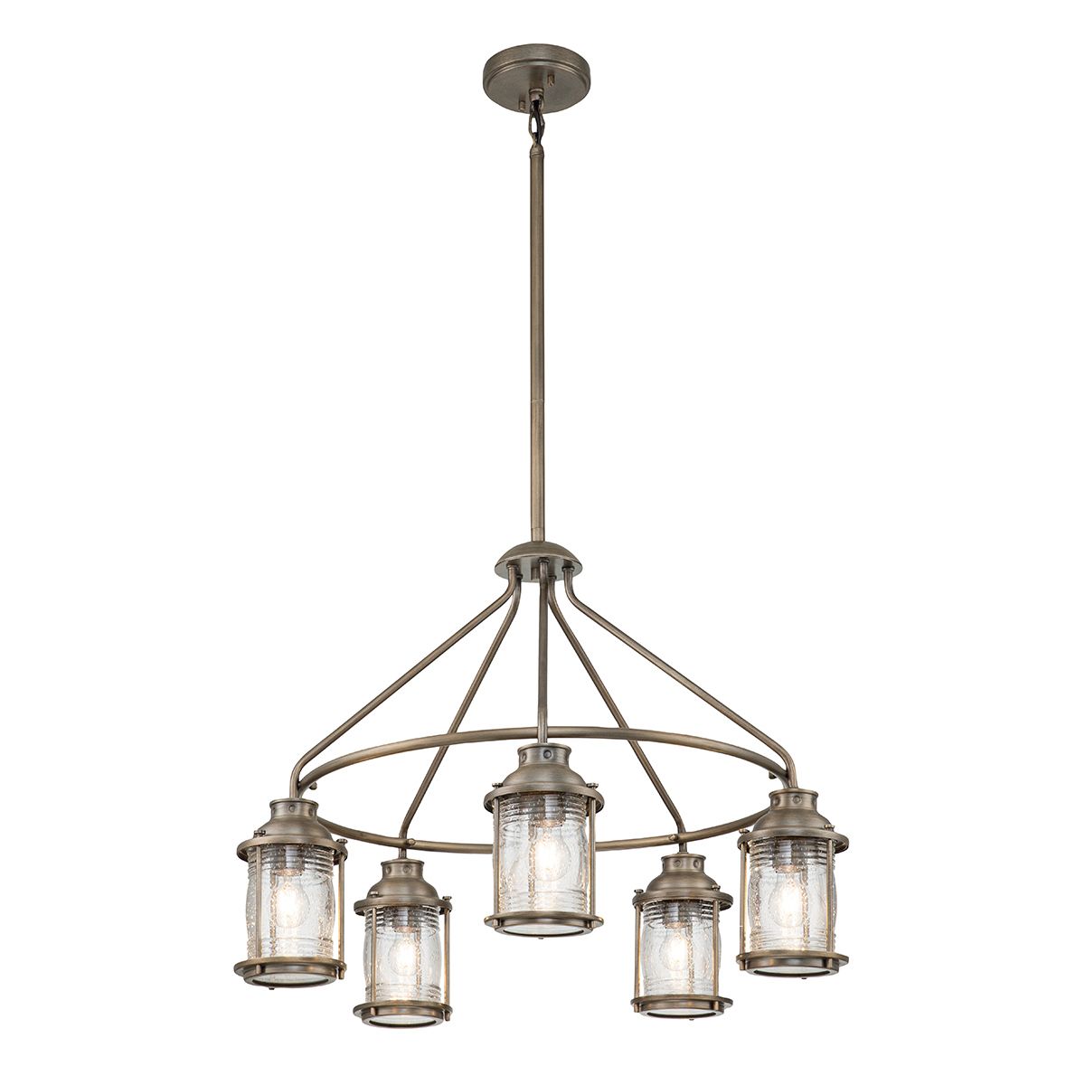 Ashland Bay 5-Light Burnished Bronze Outdoor Chandelier