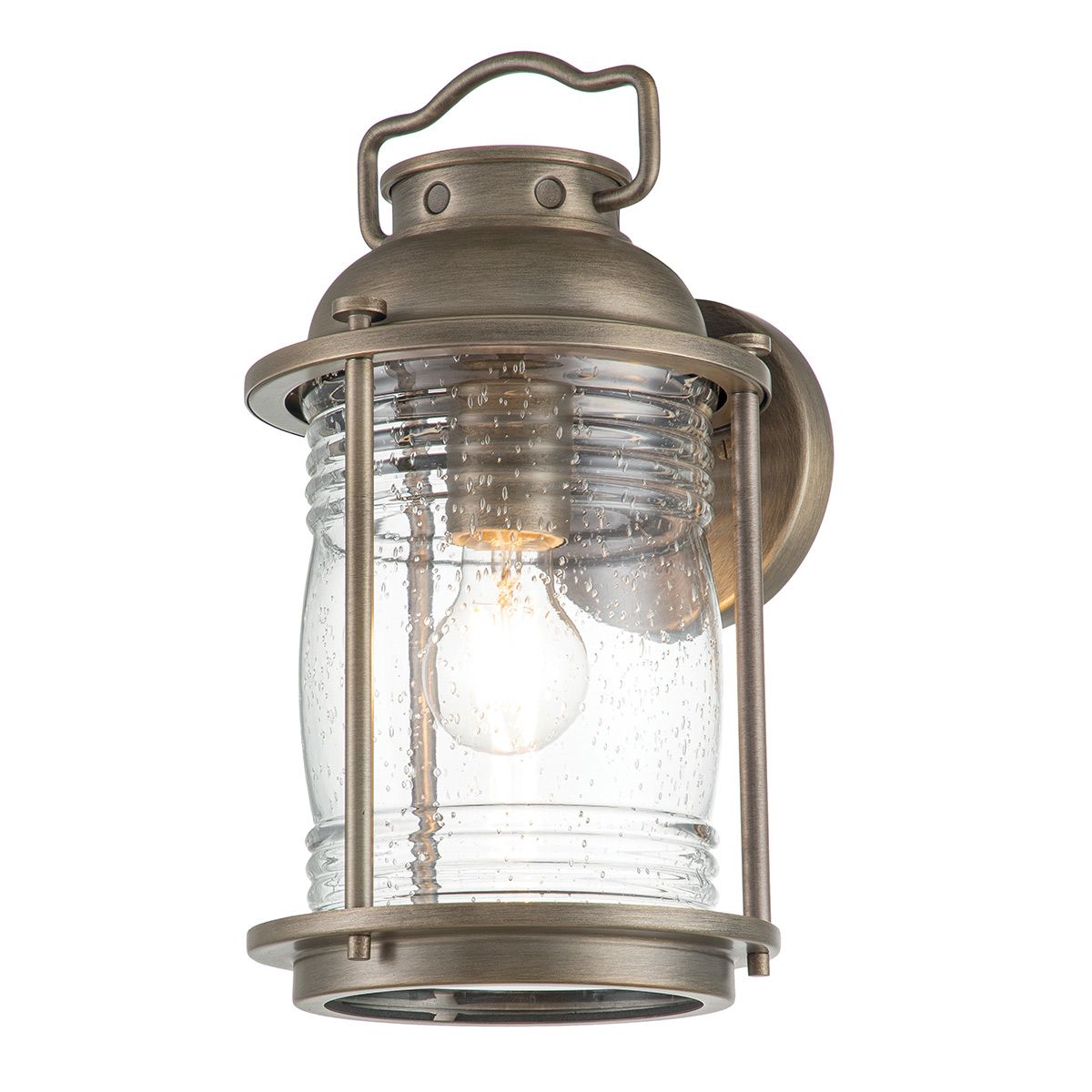 Ashland Bay Traditional Outdoor Wall Lantern in Burnished Bronze