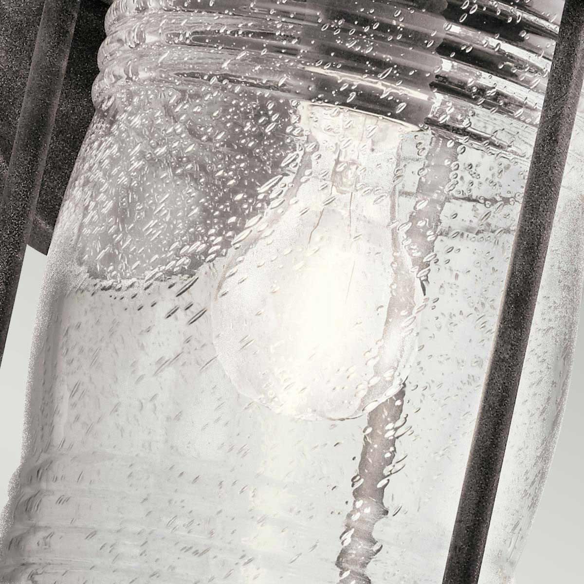 Ashland Bay Vintage-Style Wall Lantern with Seeded Glass