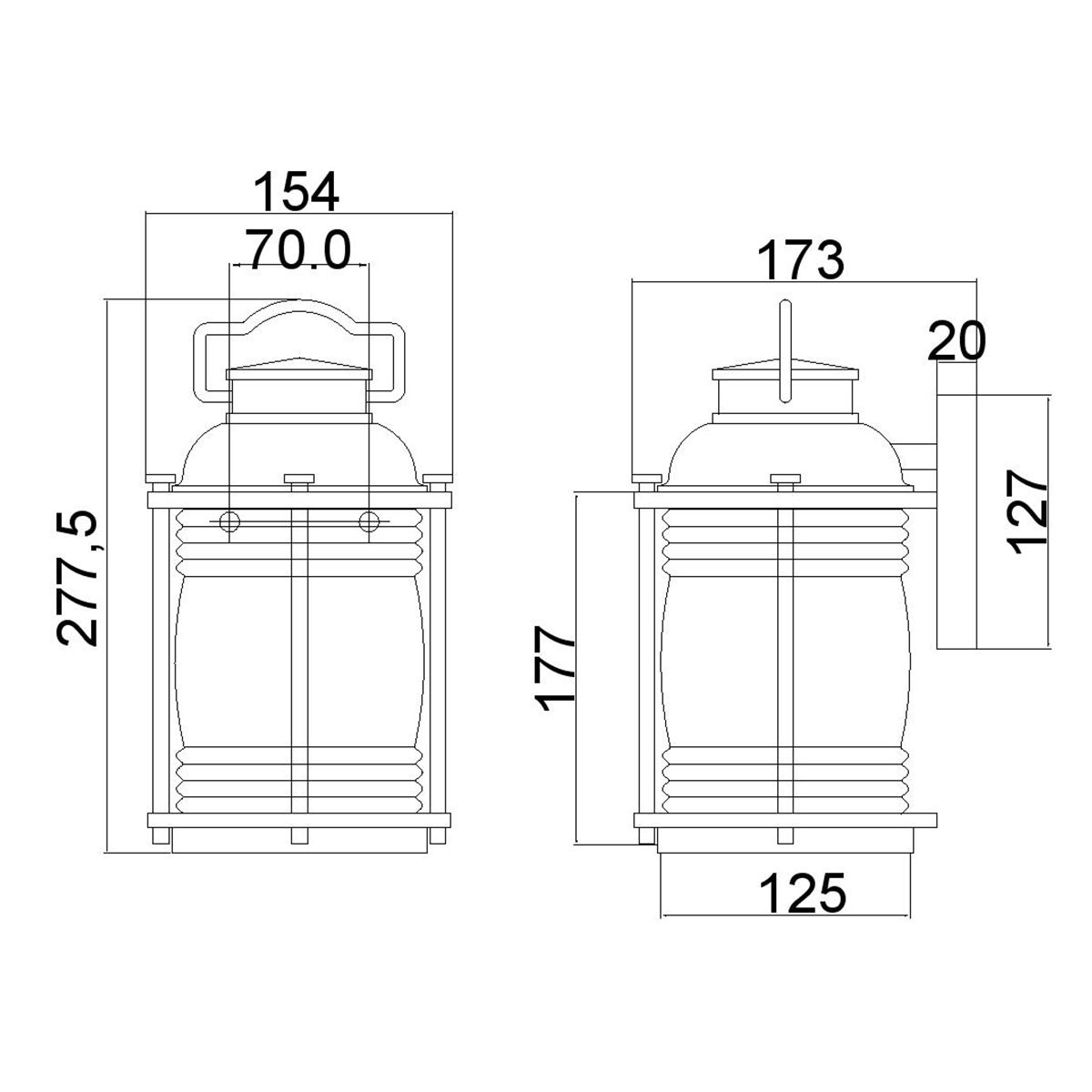 Ashland Bay Traditional Outdoor Wall Lantern Light