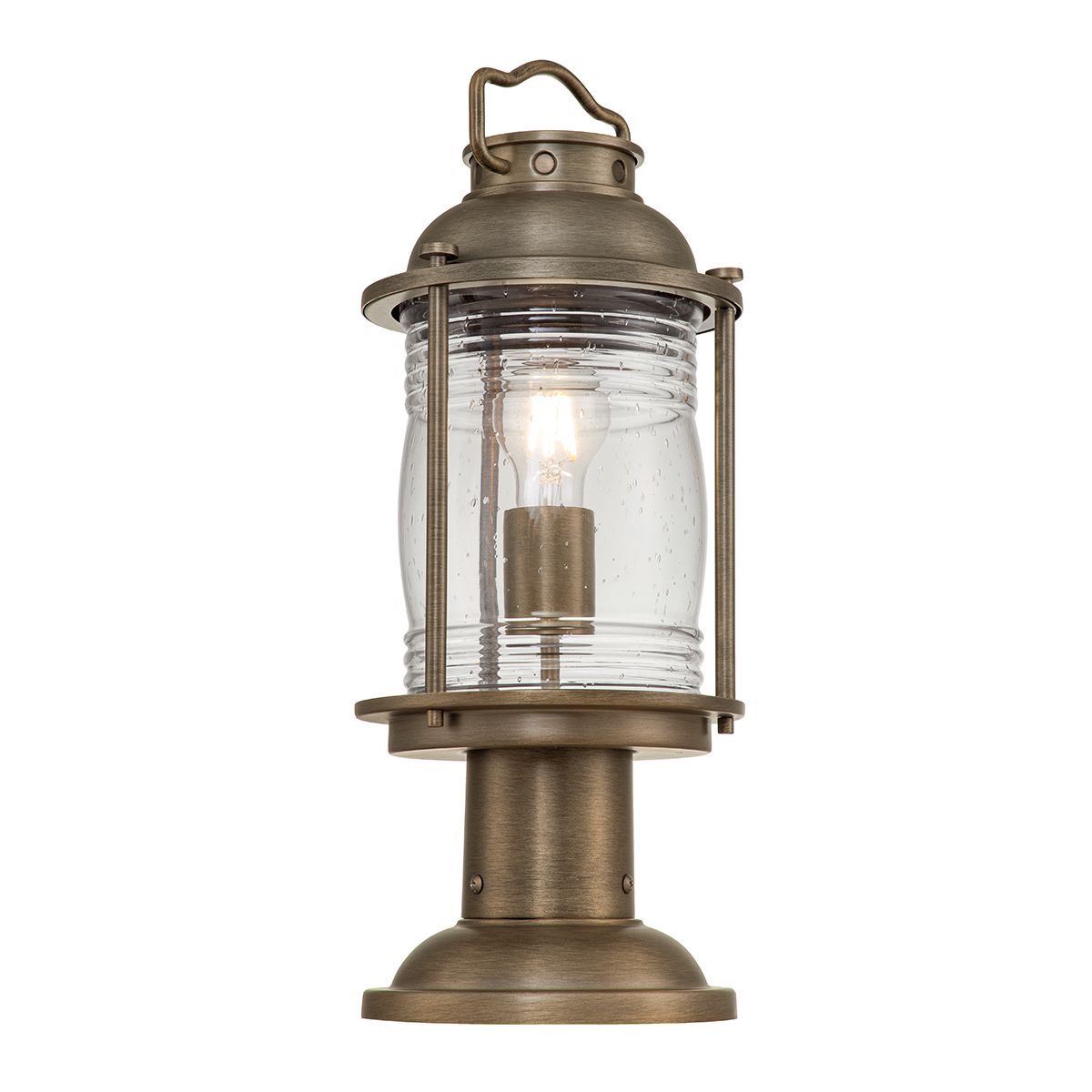 Ashland Bay Outdoor Pedestal Lantern in Burnished Bronze