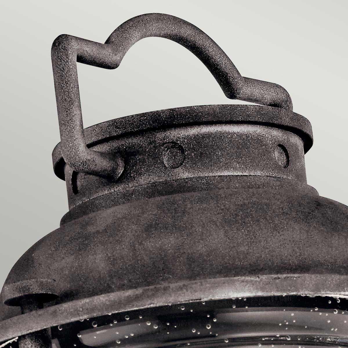 Weathered Zinc Ashland Bay Outdoor Pedestal Lantern Light