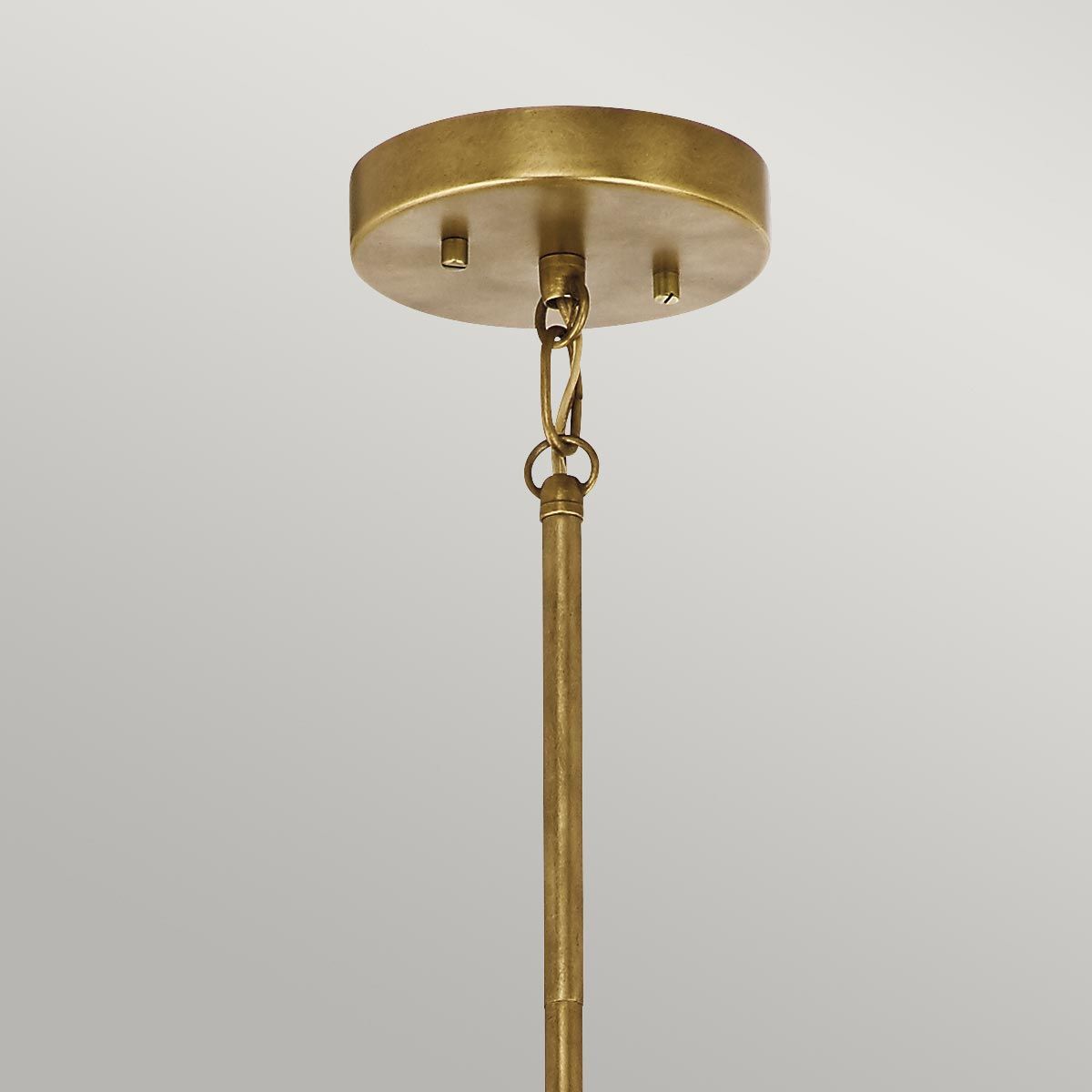 Orbital Elegance: Natural Brass Pendant Light
