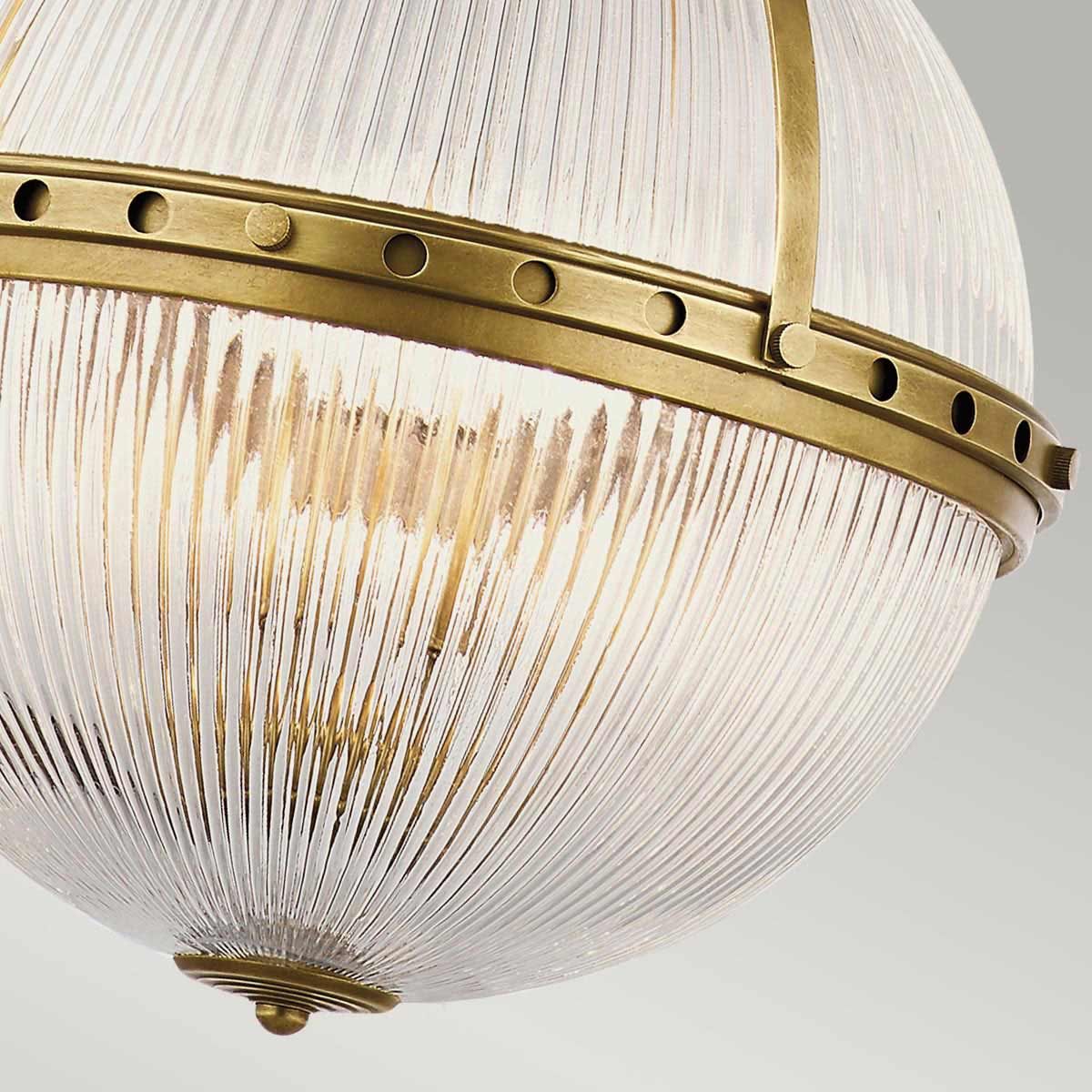 Orbital Elegance: Natural Brass Pendant Light