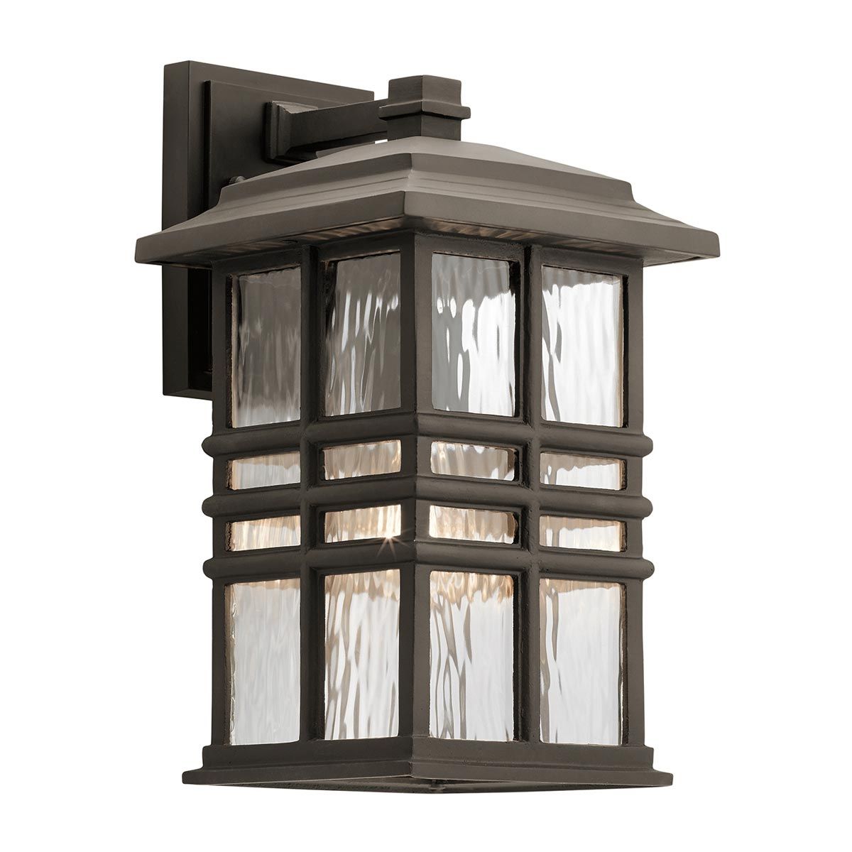 Craftsman-Inspired Bronze Outdoor Wall Lantern