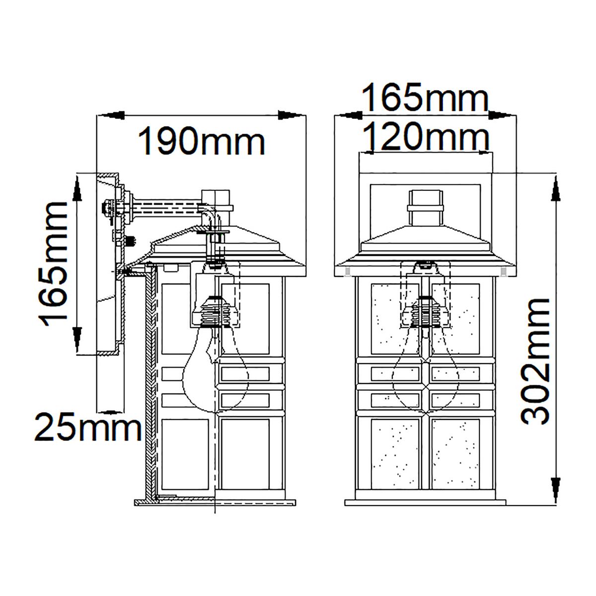 Outdoor Wall Lantern - Classic Craftsman Design in Olde Bronze Finish