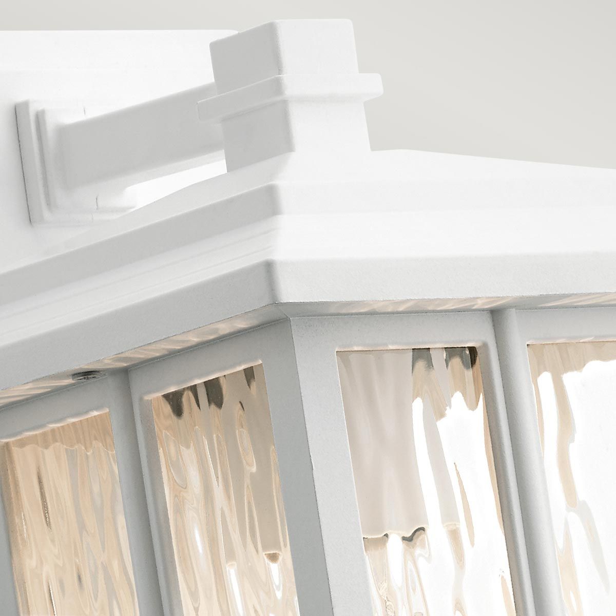 Beacon Square Modern Outdoor Wall Lantern in White Finish