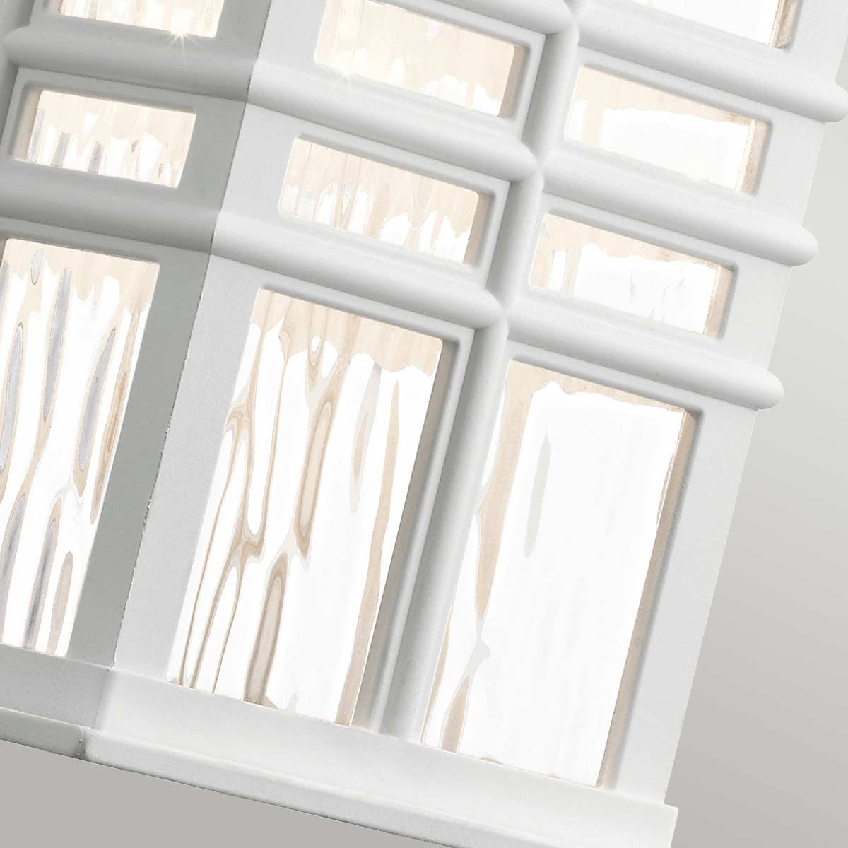 Beacon Square Modern Outdoor Wall Lantern in White Finish