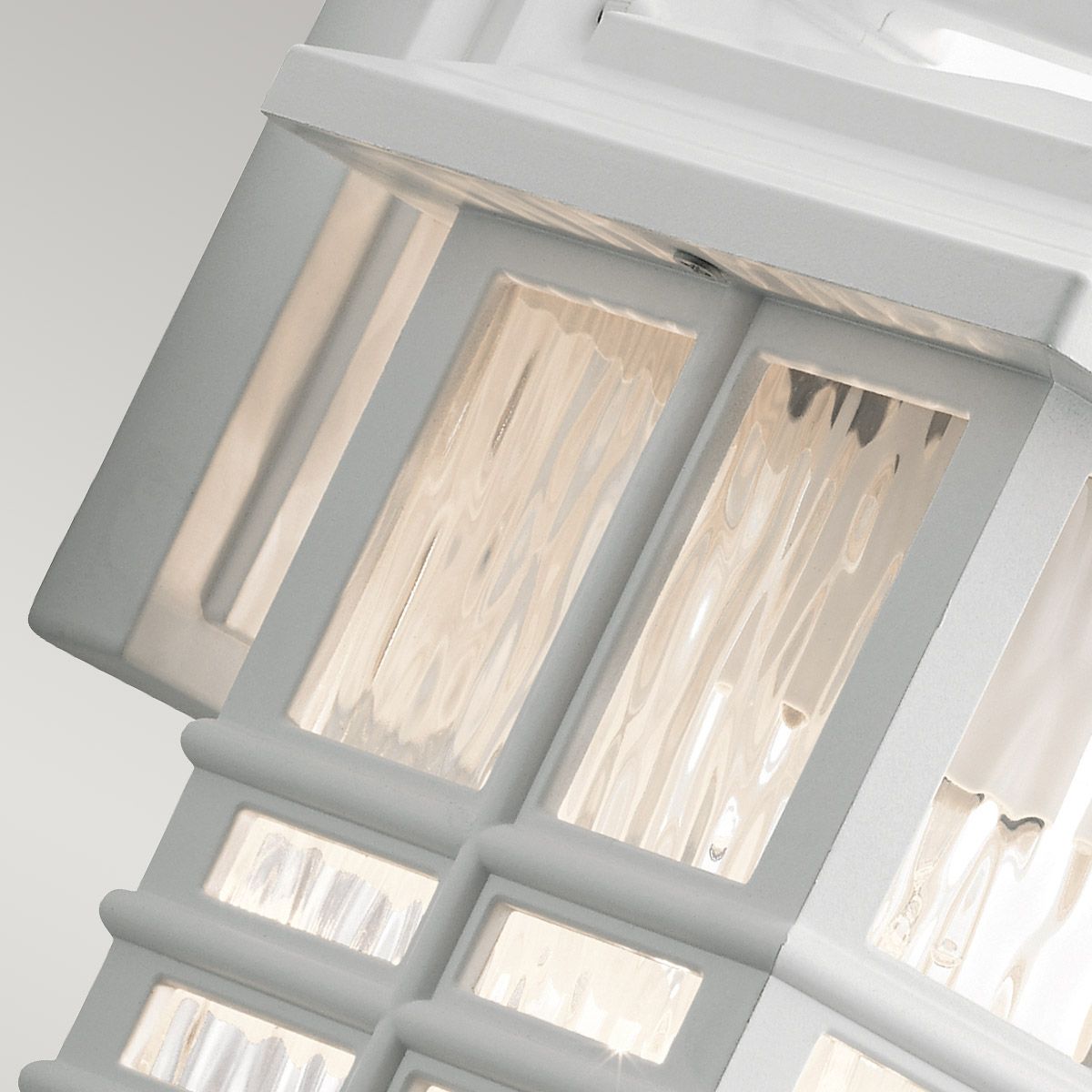 Beacon Square Modern Outdoor Wall Lantern in White Finish