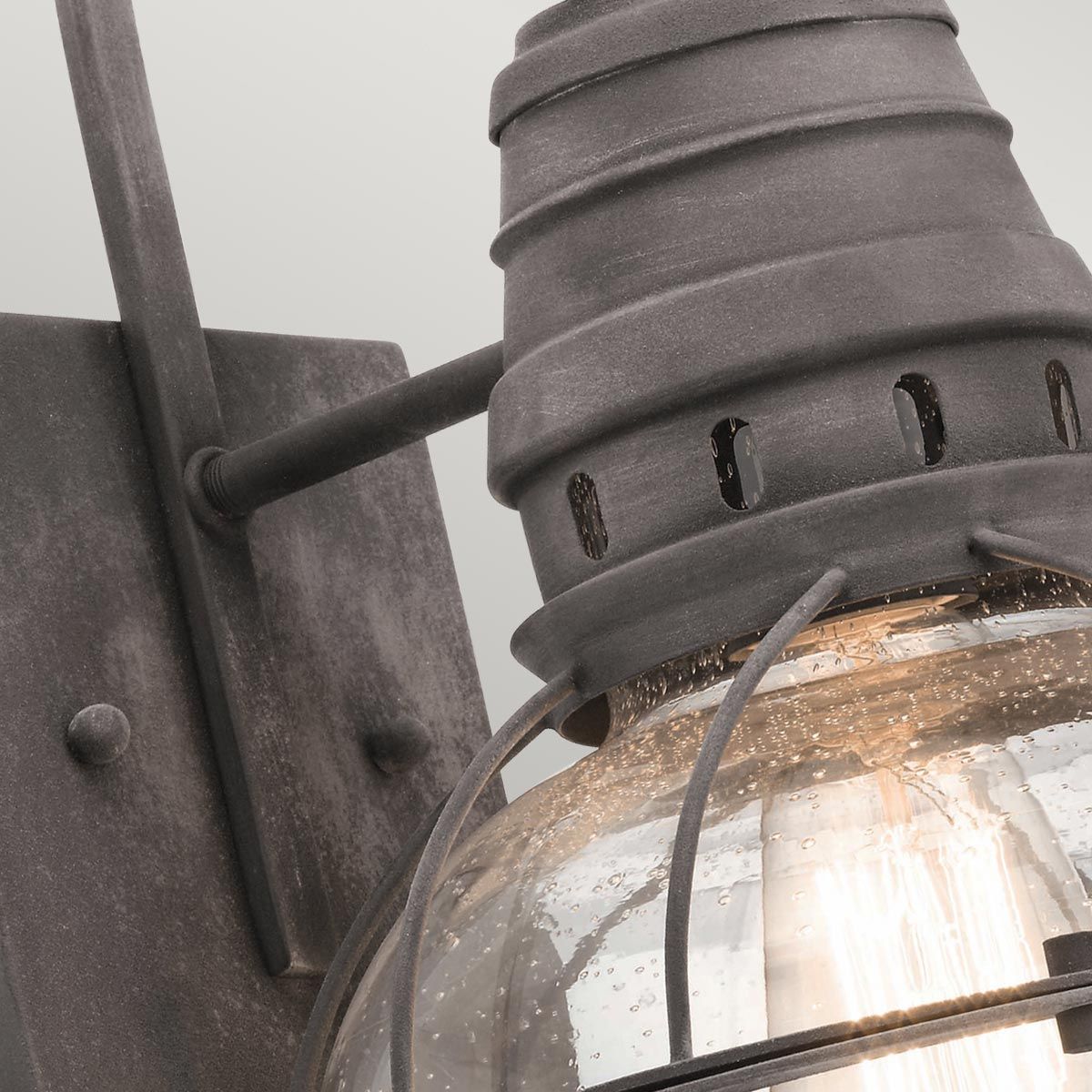 Bridge Point Nautical Wall Lantern with Seeded Glass