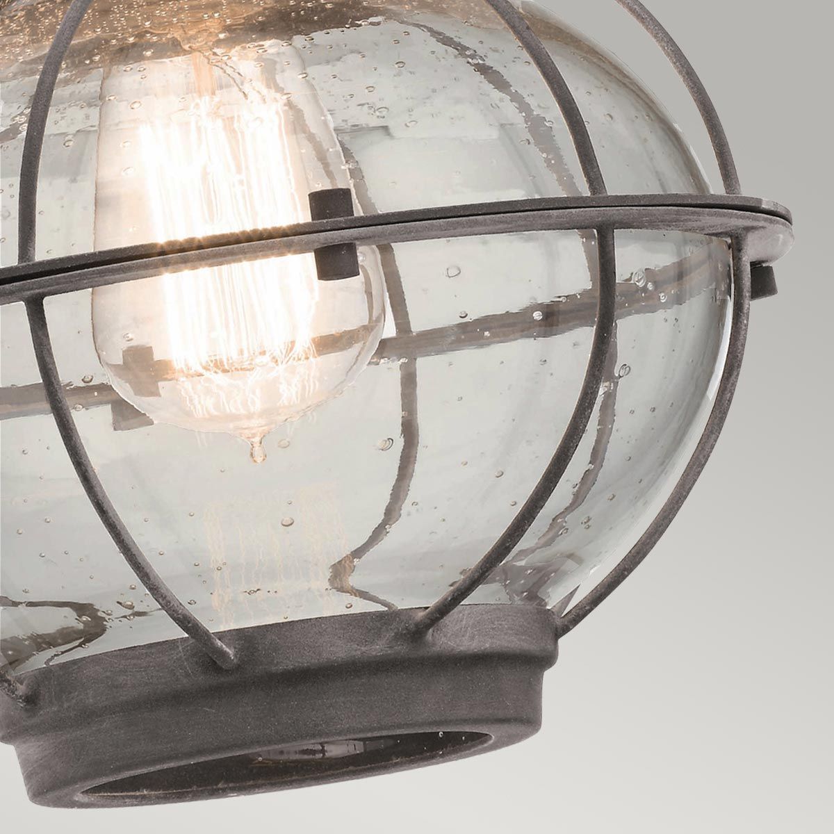 Bridge Point Nautical Wall Lantern with Seeded Glass