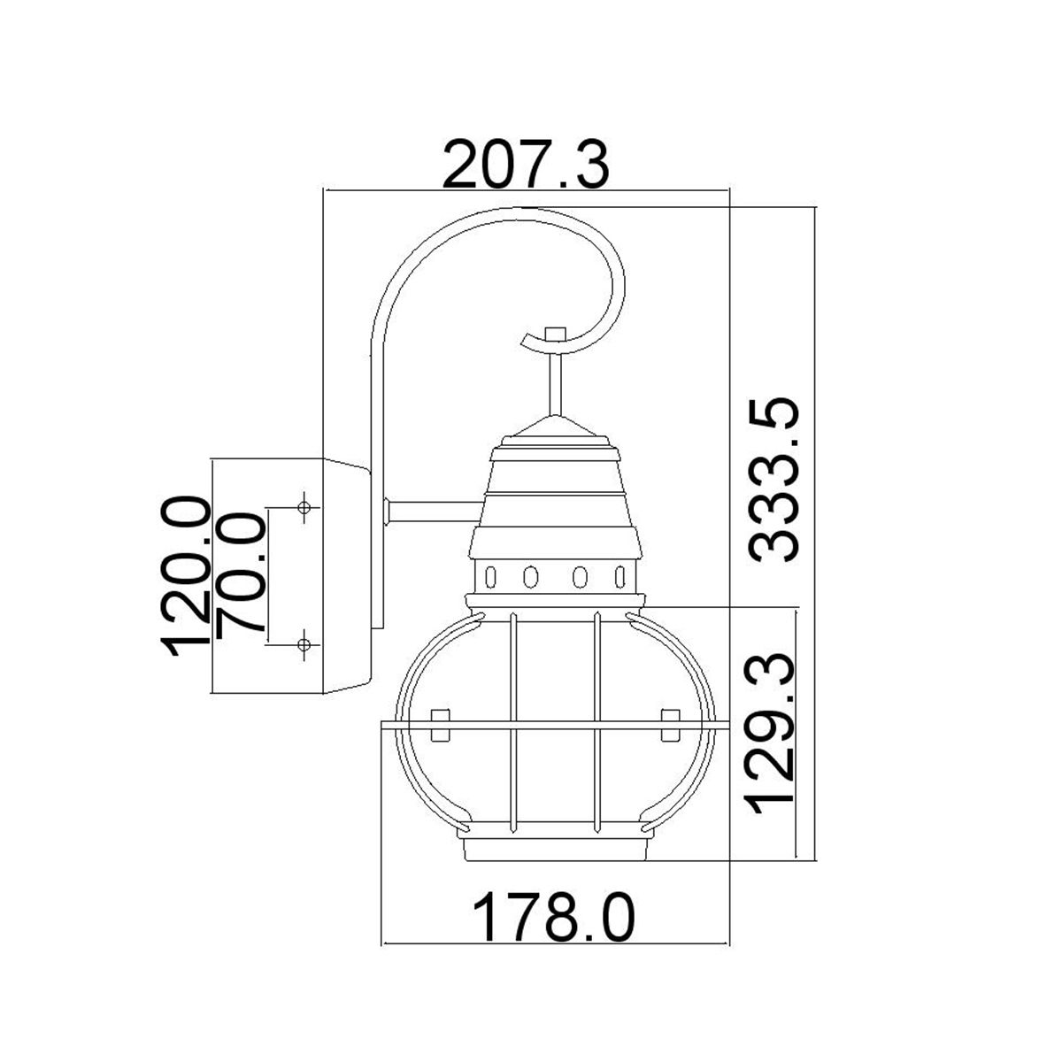Bridgepoint Nautical Brass Exterior Wall Lantern