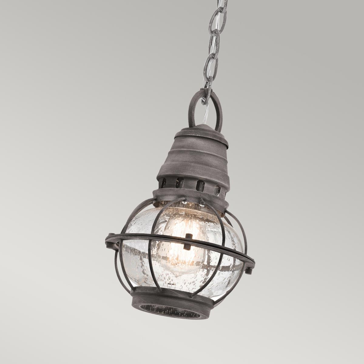 Bridge Point Nautical Lantern - Weathered Zinc Finish