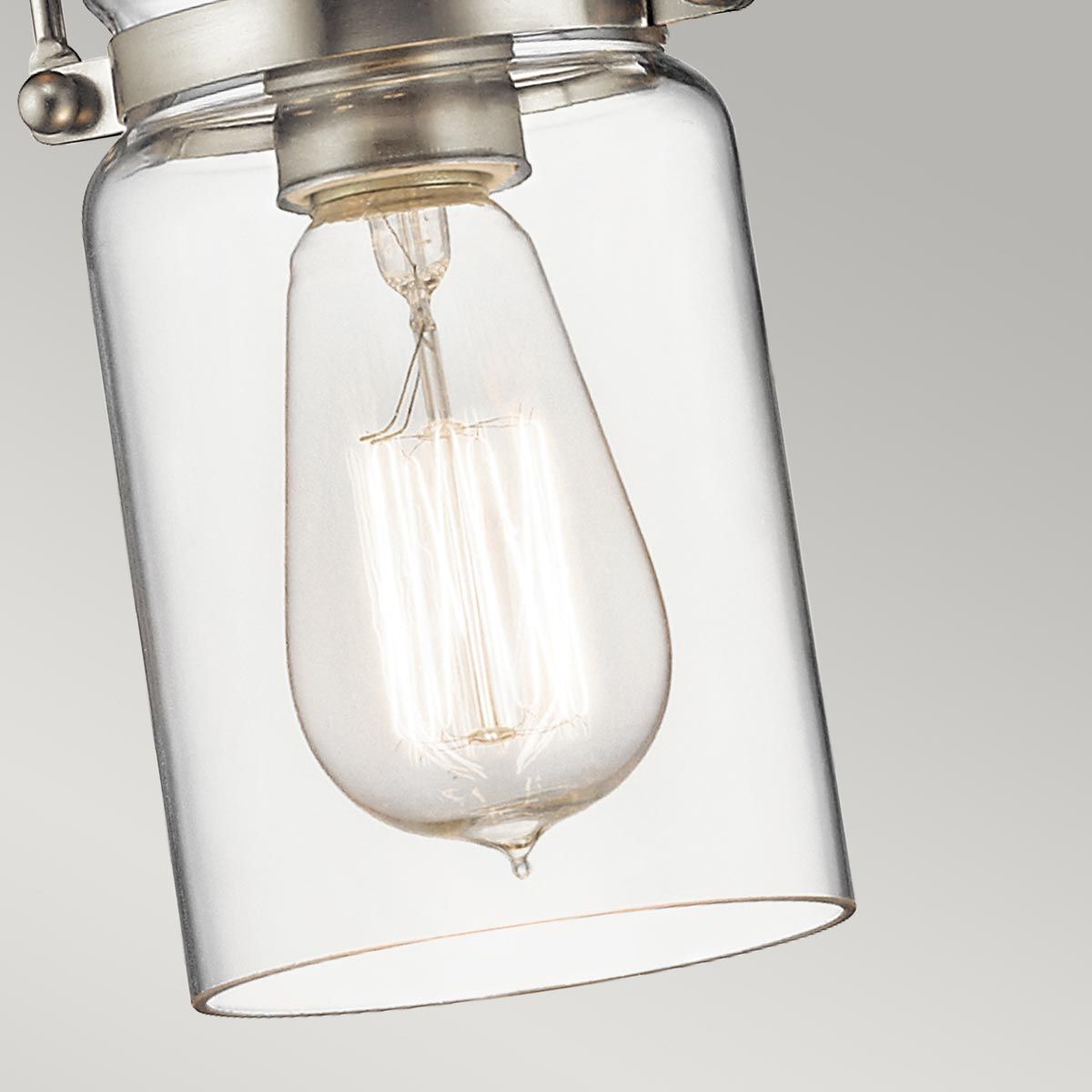 Brinley Brushed Nickel 3-Light Vintage Mini Pendant