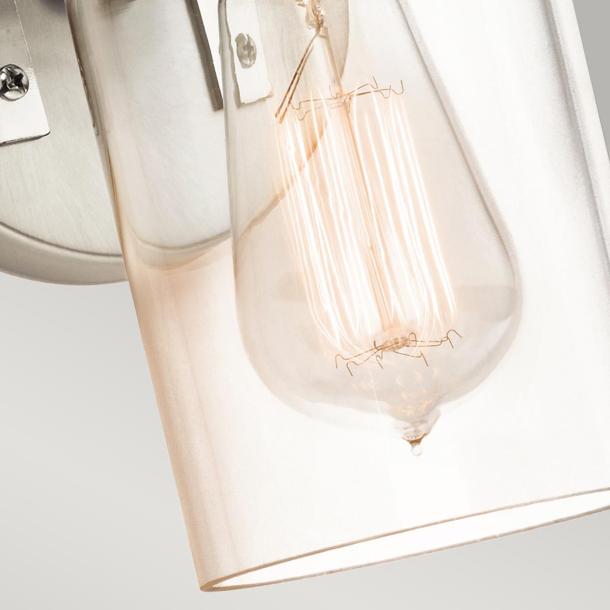Brinley Brushed Nickel Vintage Mason Jar Wall Sconce