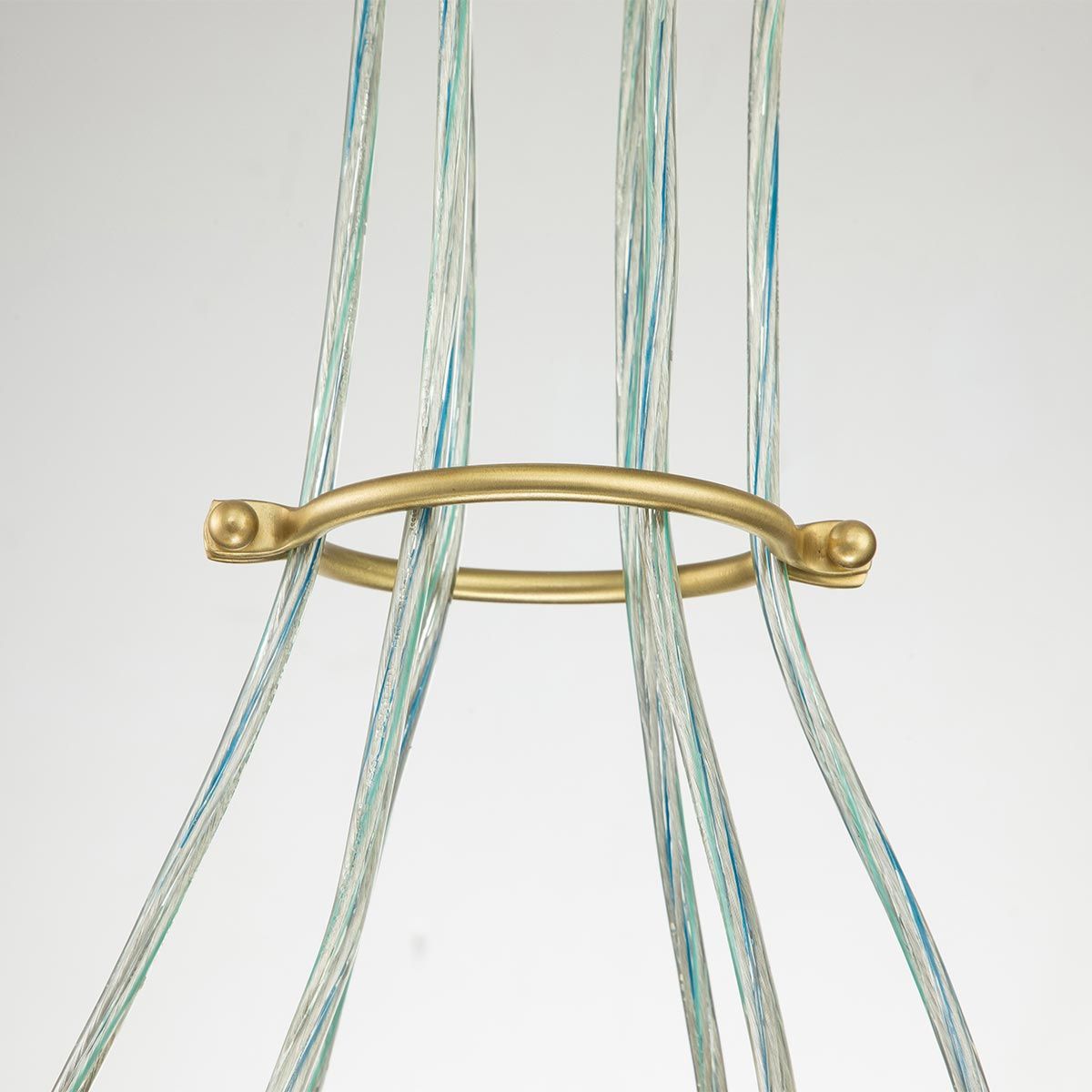 Brinley Vintage 6-Light Cluster Pendant in Brushed Brass