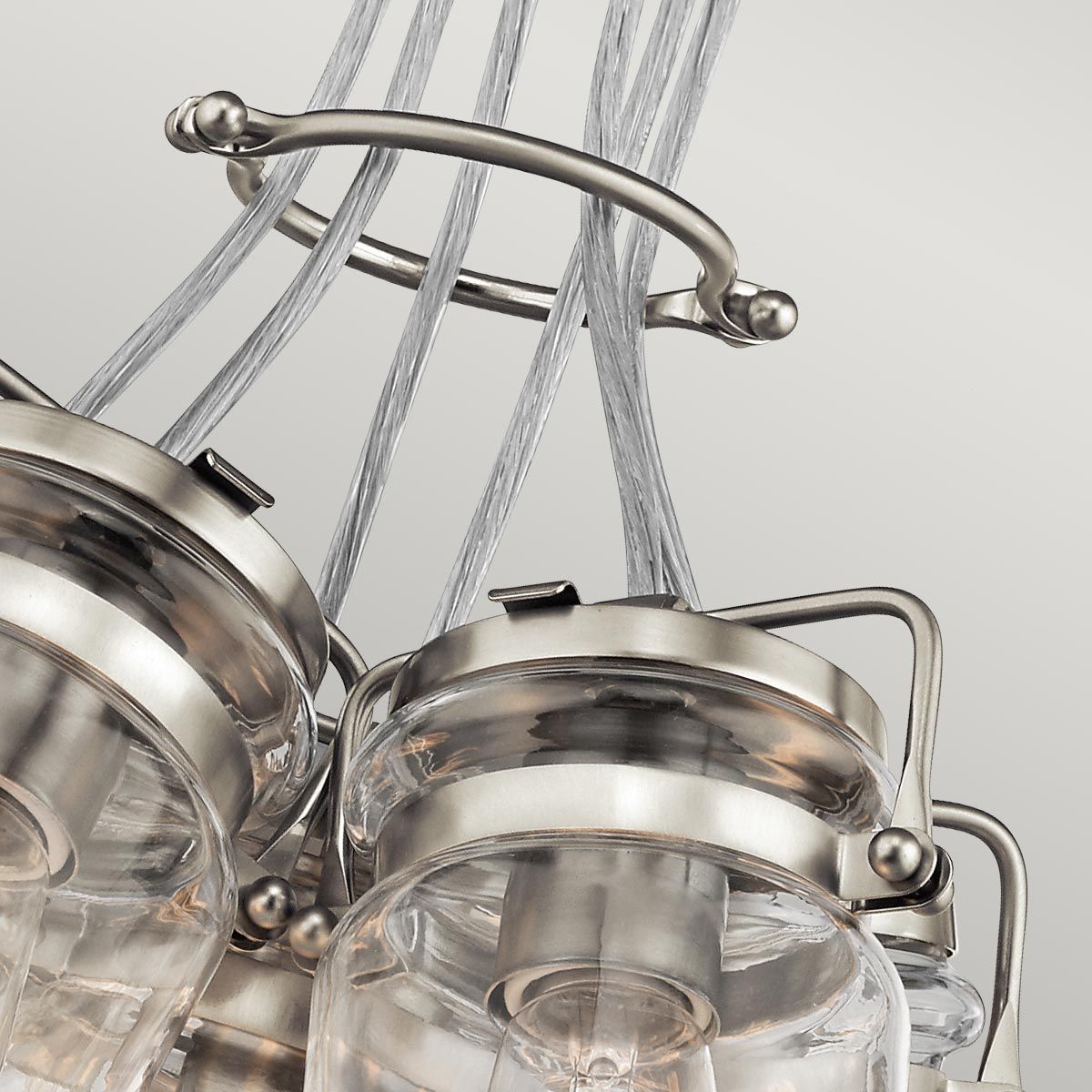 Vintage Brinley 6-Light Pendant in Brushed Nickel Finish